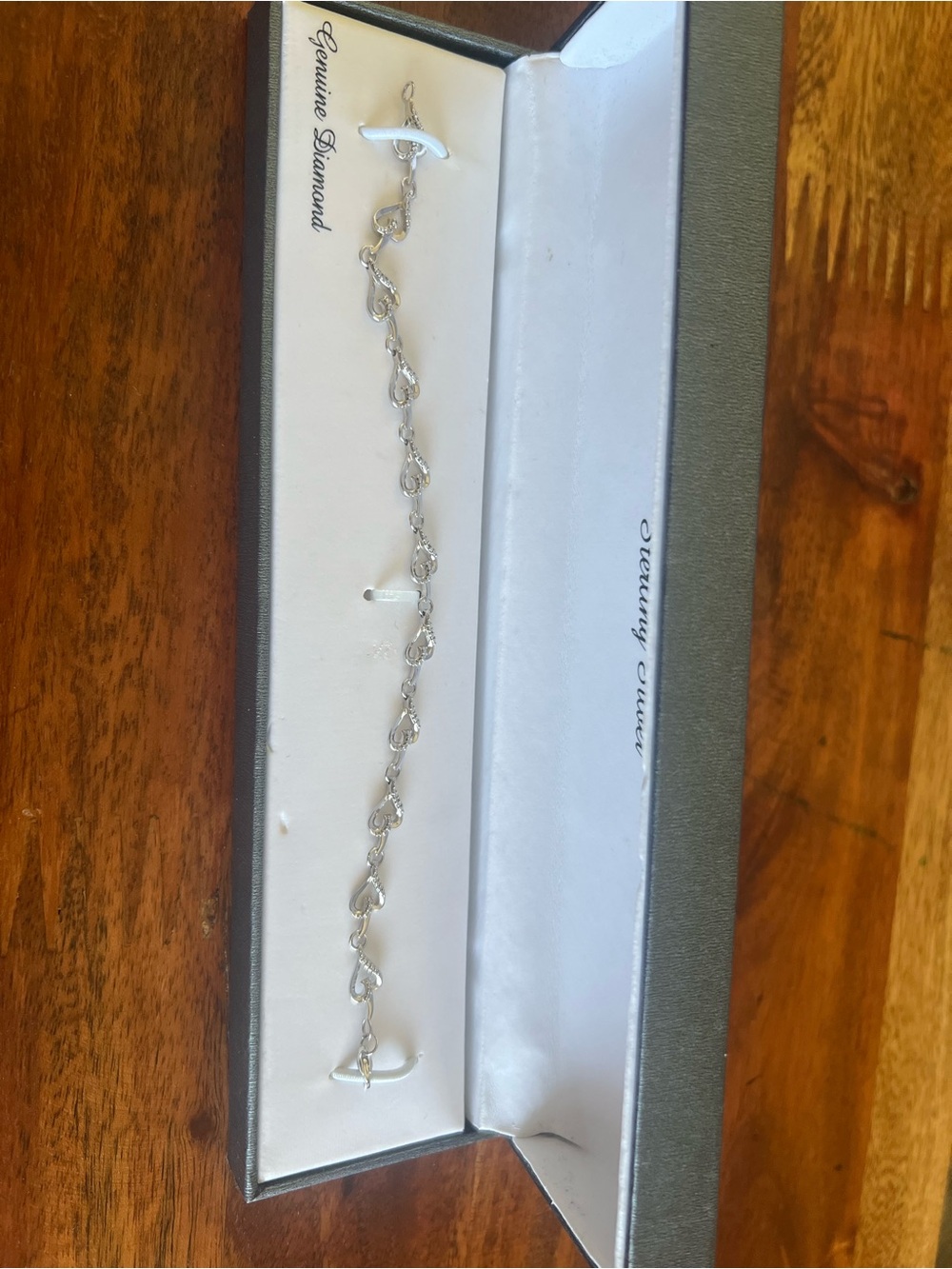 Kohl's Silver Heart Link Bracelet